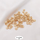 14K Gold-Covered Color-Preserving Spacer Beads for DIY Bracelet
