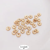 14K Gold-Covered Color-Preserving Spacer Beads for DIY Bracelet