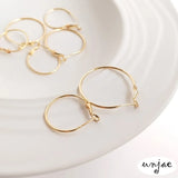 14K Gold Plated Elastic Buckle Earrings Copper Hypoallergenic DIY Ear Jewelry