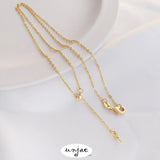 14K Gold-Plated Plastic Bead Holder Pendant Chain
