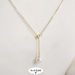 14K Gold-Plated Plastic Bead Holder Pendant Chain