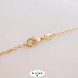 14K Gold-Plated Plastic Bead Holder Pendant Chain