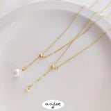 14K Gold-Plated Plastic Bead Holder Pendant Chain