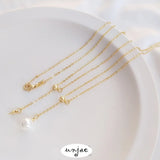 14K Gold-Plated Plastic Bead Holder Pendant Chain