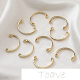 14K Gold-Covered Pearl Ring DIY Hand-Made Beaded Accessory 4PCS