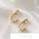 14K Gold Belt Ring Earrings DIY Material Accessory