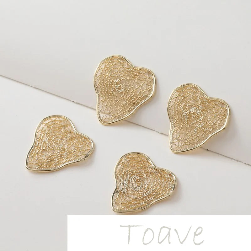 14K Gold-Covered Copper Mesh Earring Material