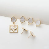 14K Gold-Covered Sea Shell Earrings & DIY Accessories