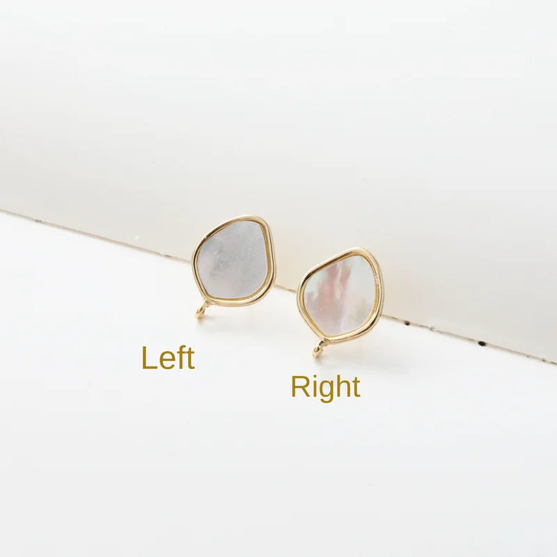 14K Gold-Covered Sea Shell Earrings & DIY Accessories