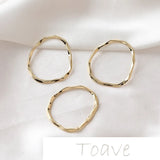 14K Gold-Covered Flower Cut Pendant Frame DIY Material
