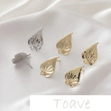 14K Gold-Covered Matte Peach Heart Earrings DIY Hand-Made Earrings