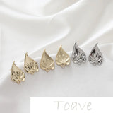 14K Gold-Covered Matte Peach Heart Earrings DIY Hand-Made Earrings