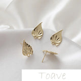 14K Gold-Covered Matte Peach Heart Earrings DIY Hand-Made Earrings