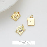 14K Gold-Covered Pink Zirconium Crystal Pendant DIY Material