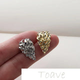 14K Gold Water Ripple Peach Heart Pendant Earrings DIY Material