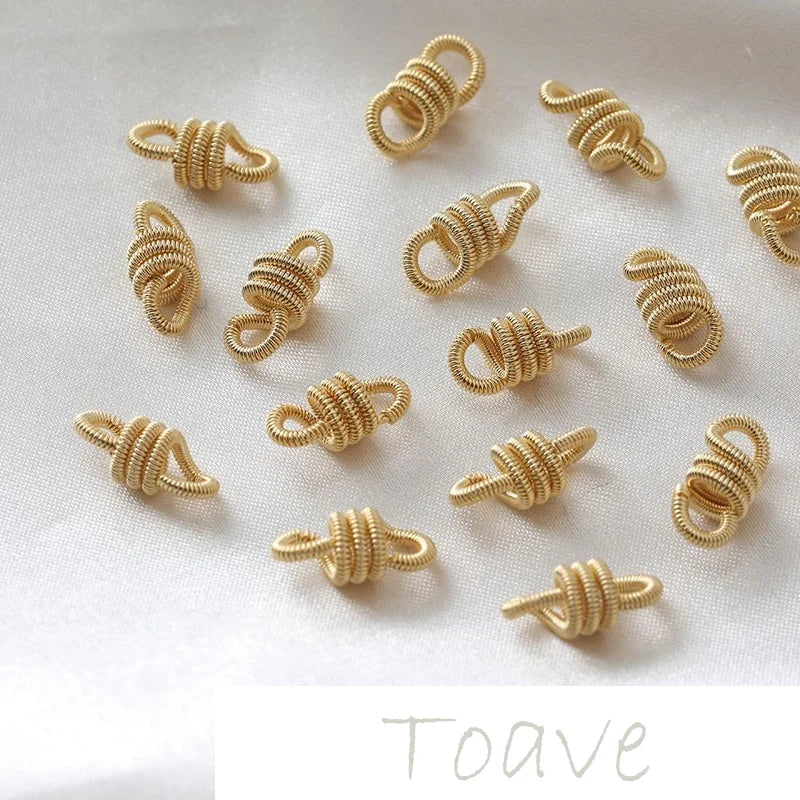 14K Double Sling Ring Twist Connection DIY Earrings Bracelet Necklace