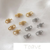 14K Double Sling Ring Twist Connection DIY Earrings Bracelet Necklace