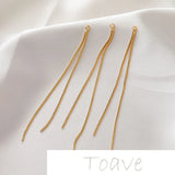 14K Snake Bone Chain Tassel Earring DIY Material