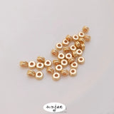 14K Double Wheel Bead Drum Loose Bead DIY Bracelet Accessories