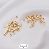 14K Double Wheel Bead Drum Loose Bead DIY Bracelet Accessories