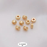 14K Double Wheel Bead Drum Loose Bead DIY Bracelet Accessories