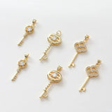 14K Zircon Inlaid Necklace Pendant DIY Hand-made Material Accessories