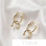 14K U-Shaped Belt Dangle Earrings DIY Hand-Made Material Accessories