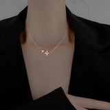 14K Gold-Plated Diamond Pendant Necklace for Women