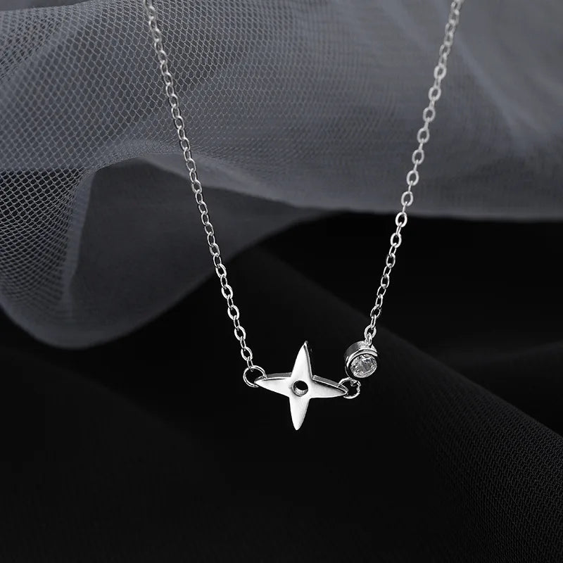 14K Gold-Plated Diamond Pendant Necklace for Women