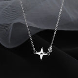 14K Gold-Plated Diamond Pendant Necklace for Women