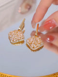 Geometric Zircon Pendant Earrings Women's Dance Party Accessories