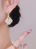 Geometric Zircon Pendant Earrings Women's Dance Party Accessories