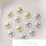 14K Gold-Plated Cat Pendant Earring Material Accessory