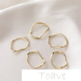 14K Gold-Plated Geometric Pendant Earring DIY Material