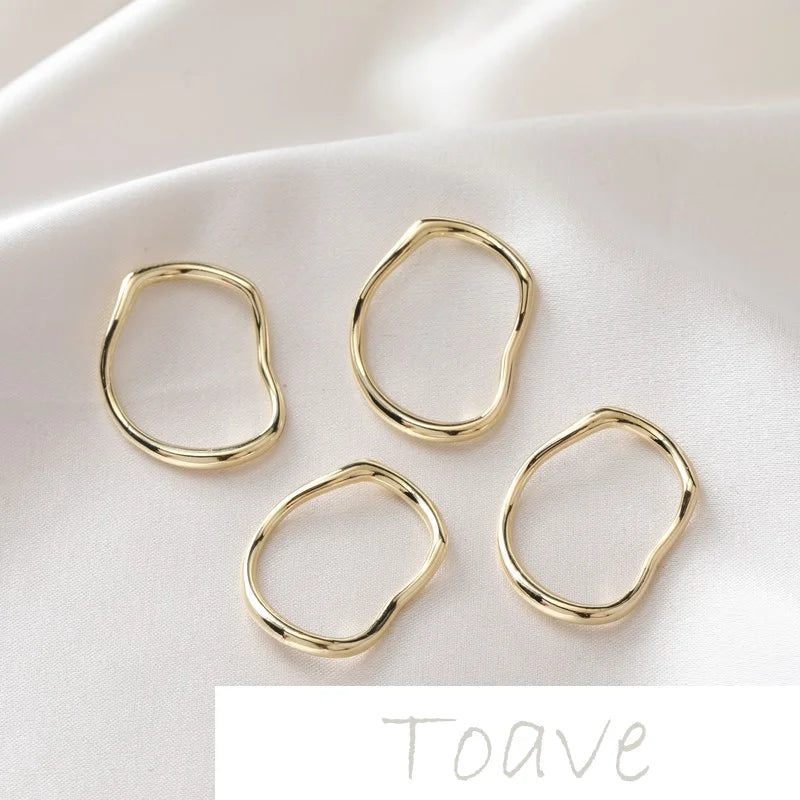 14K Gold-Plated Geometric Pendant Earring DIY Material