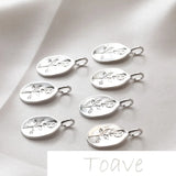 14K Gold-Plated Oval Flower Rose Pendant for DIY Earrings