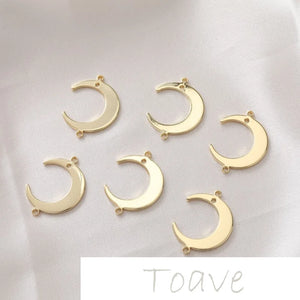 14K Gold-Plated Moon Series DIY Accessories