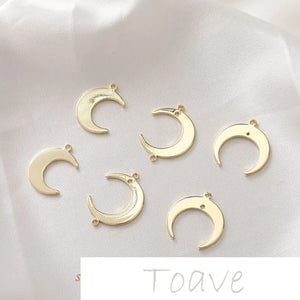 14K Gold-Plated Moon Series DIY Accessories