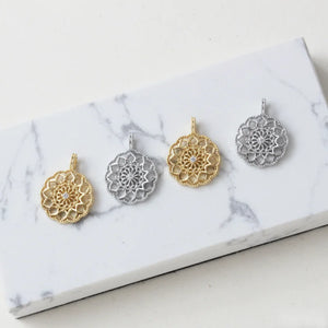 14K Gold-Plated Zircon Pendant DIY Accessory
