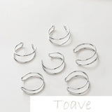 14K Gold-Plated Copper Hollow Smooth Ring DIY Material Accessory