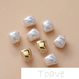 14K Gold-Plated Horseshoe Shell Pendant for DIY Earrings