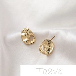 14K Gold-Plated Copper Earrings DIY Accessories