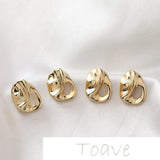 14K Gold-Plated Copper Earrings DIY Accessories