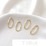 14K Gold-Plated Copper Irregular Oval Frame DIY Link Buckle