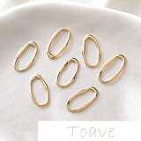 14K Gold-Plated Copper Irregular Oval Frame DIY Link Buckle