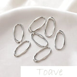 14K Gold-Plated Copper Irregular Oval Frame DIY Link Buckle