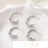 14K Gold-Plated Moon Half-Bend Earring DIY Material