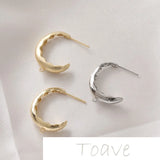 14K Gold-Plated Moon Half-Bend Earring DIY Material