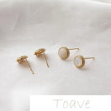 14K Gold-Plated Shell Earrings, DIY Hand-Made Material Accessories