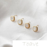 14K Gold-Plated Shell Earrings, DIY Hand-Made Material Accessories